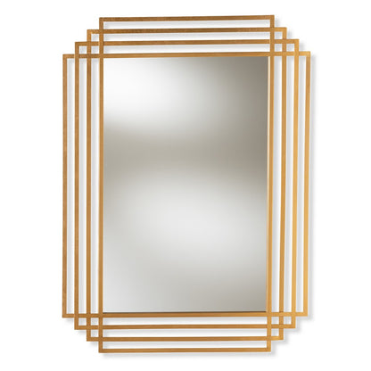 Baxton Studio - Kalinda Mirror in Antique Gold - RXW-6233 view 1