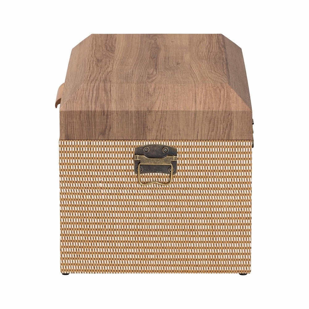 Baxton Studio - Kande Storage Trunk in Light Brown/Walnut/Bronze - JY25B018-Large-Wooden Trunk view 4