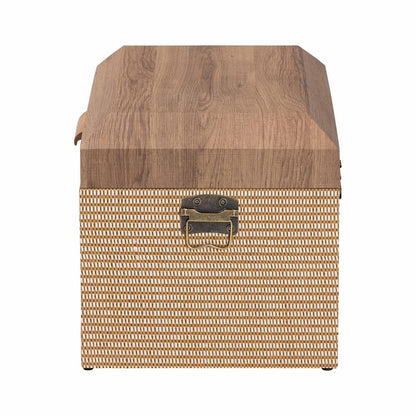Baxton Studio - Kande Storage Trunk in Light Brown/Walnut/Bronze - JY25B018-Large-Wooden Trunk view 4