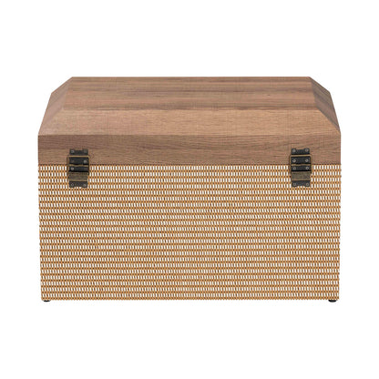 Baxton Studio - Kande Storage Trunk in Light Brown/Walnut/Bronze - JY25B018-Large-Wooden Trunk view 5