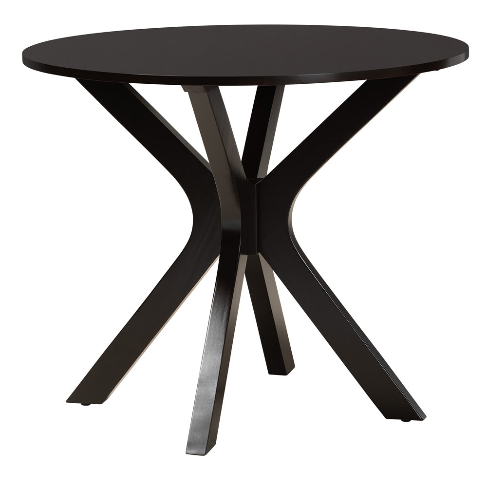 Baxton Studio - Karel Dining Set in Beige/Espresso Brown - Karel-Sand/Dark Brown-5PC Dining Set view 3