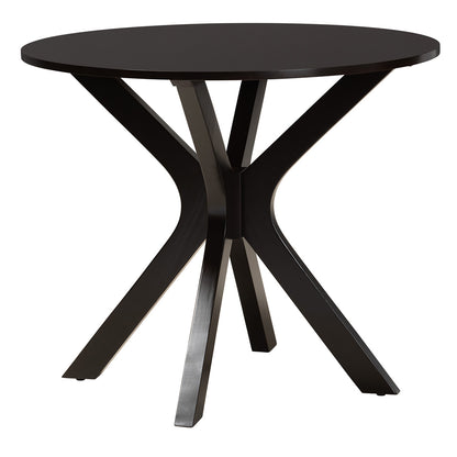 Baxton Studio - Karel Dining Set in Beige/Espresso Brown - Karel-Sand/Dark Brown-5PC Dining Set view 3
