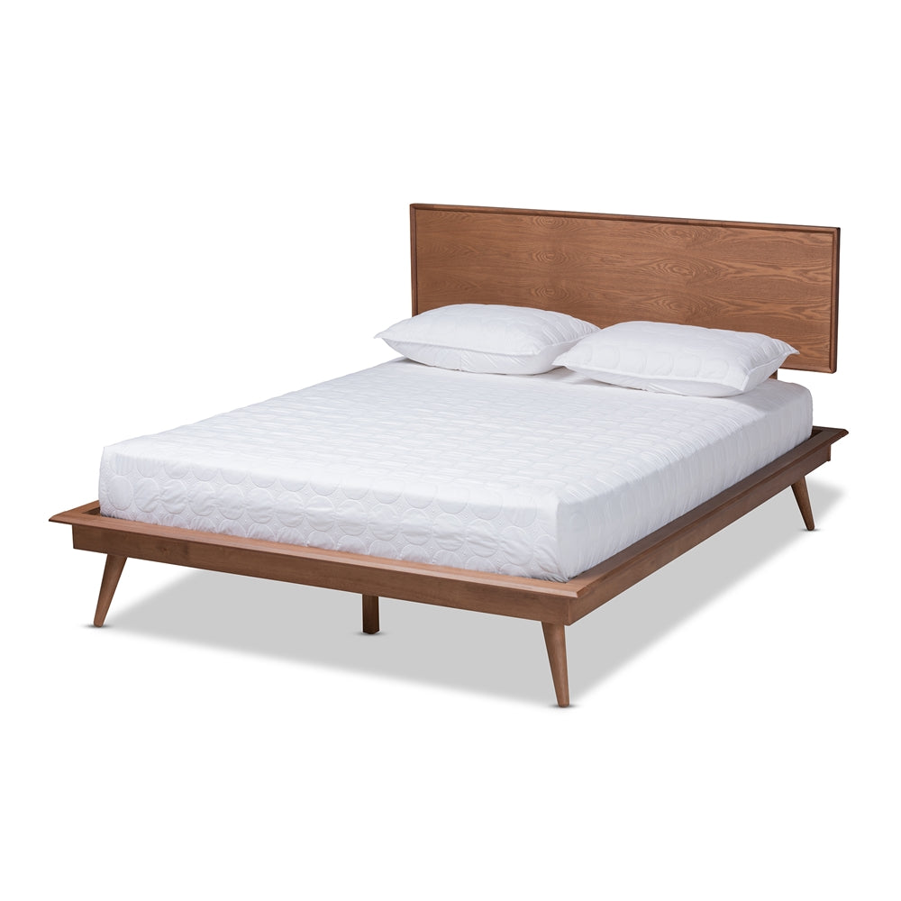 Baxton Studio - Karine Full Size Bed in Ash Walnut - MG0004-Ash Walnut-Full view 1