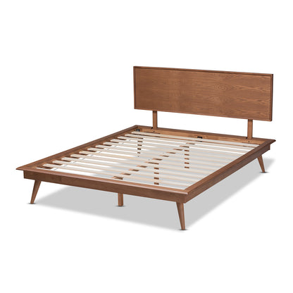 Baxton Studio - Karine Full Size Bed in Ash Walnut - MG0004-Ash Walnut-Full view 3