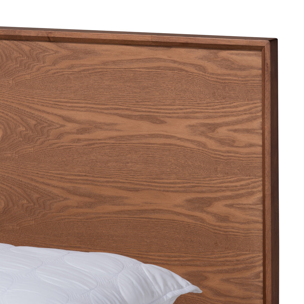 Baxton Studio - Karine Full Size Bed in Ash Walnut - MG0004-Ash Walnut-Full view 4