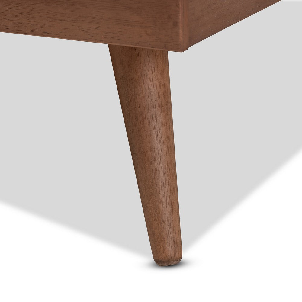 Baxton Studio - Karine Full Size Bed in Ash Walnut - MG0004-Ash Walnut-Full view 5