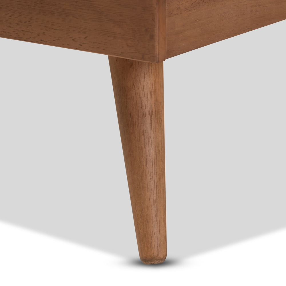 Baxton Studio - Karine King Size Bed Frame in Ash Walnut - MG0004-Ash Walnut-King-Frame view 4
