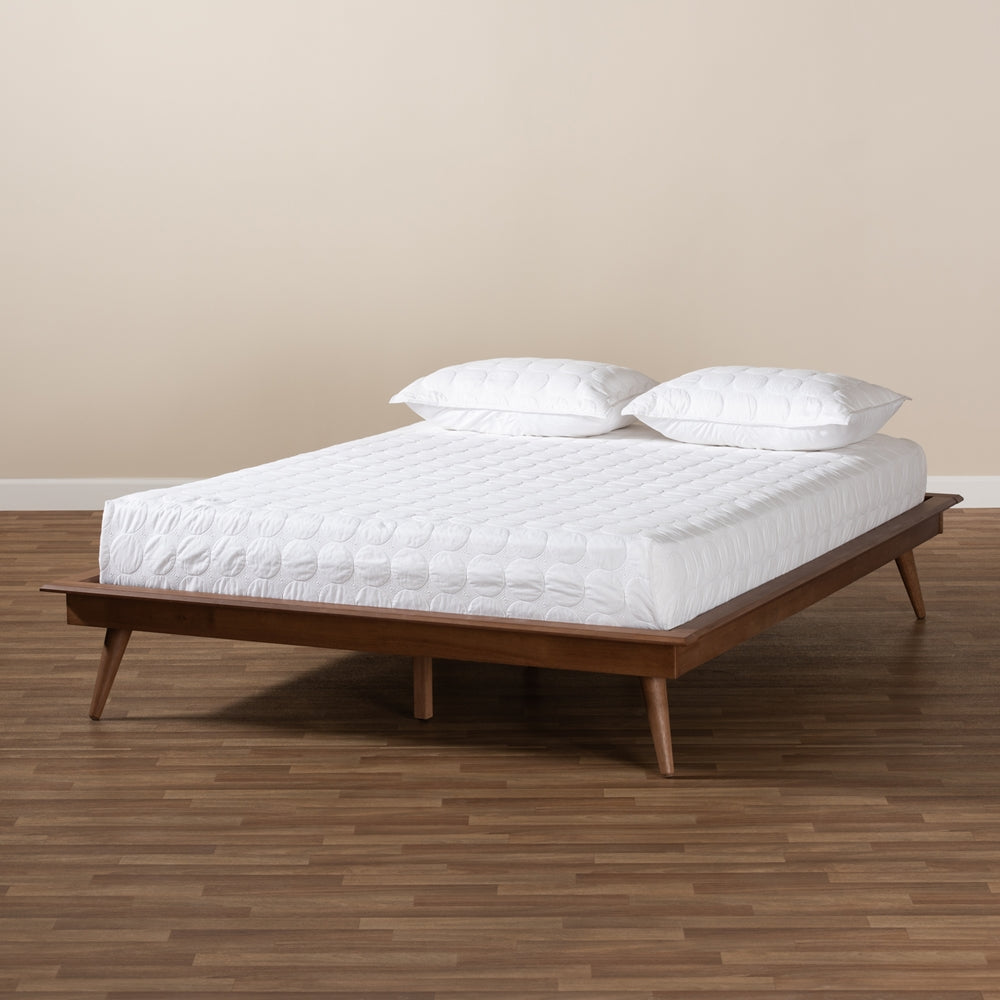 Baxton Studio - Karine King Size Bed Frame in Ash Walnut - MG0004-Ash Walnut-King-Frame view 5