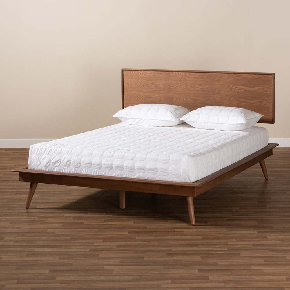 Baxton Studio - Karine Queen Size Bed in Ash Walnut - MG0004-Ash Walnut-Queen view 6