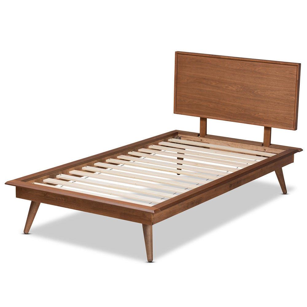 Baxton Studio - Karine Twin Size Bed in Ash Walnut - MG0004-Ash Walnut-Twin view 3