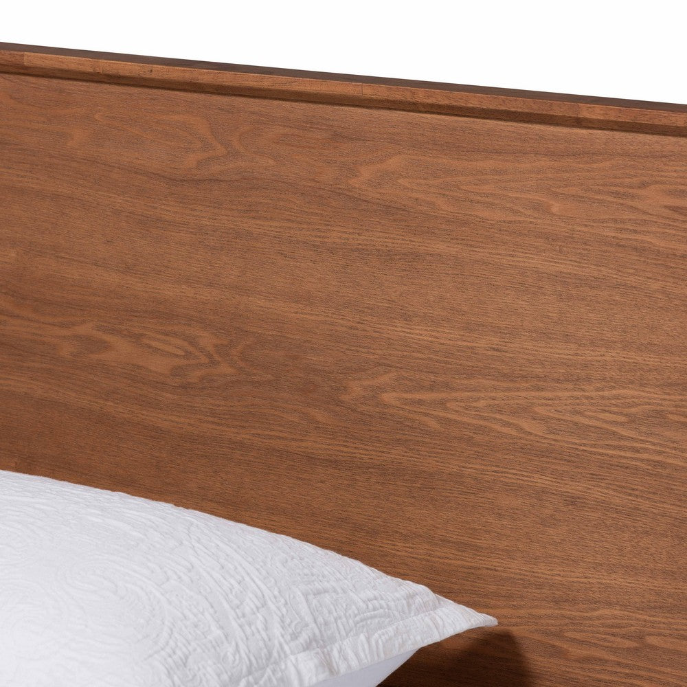Baxton Studio - Karine Twin Size Bed in Ash Walnut - MG0004-Ash Walnut-Twin view 4