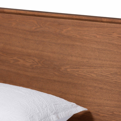 Baxton Studio - Karine Twin Size Bed in Ash Walnut - MG0004-Ash Walnut-Twin view 4