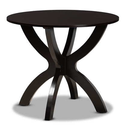 Baxton Studio - Karla Dining Set in Dark Brown - Karla-Dark Brown-5PC Dining Set view 3