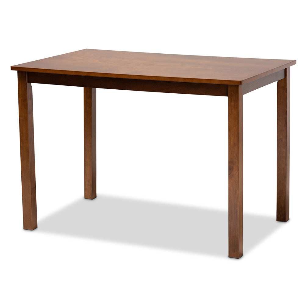 Baxton Studio - Kasia Dining Set in Grey/walnut brown - Kasia-Grey/Walnut-5PC Dining Set view 3