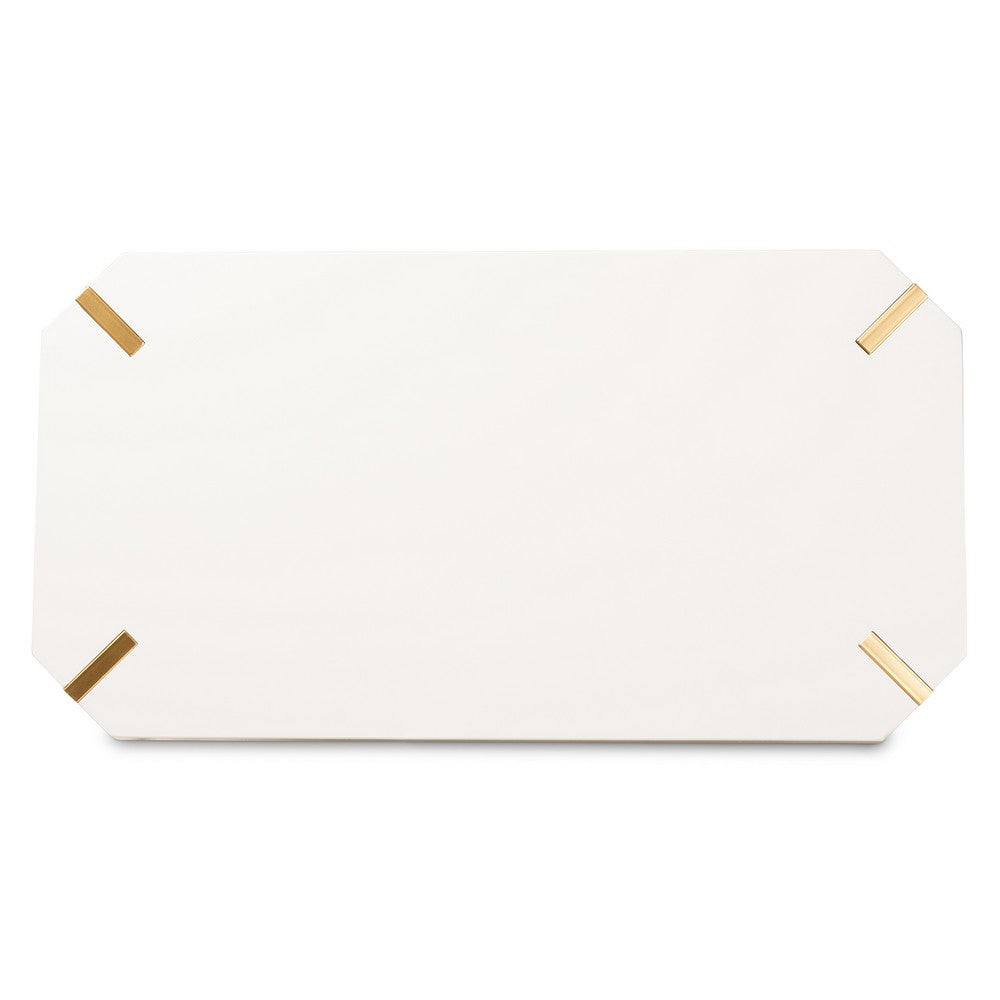 Baxton Studio - Kassa Coffee Table in White/Gold - JY20A156-White/Gold-CT view 4