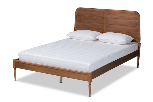 Baxton Studio - Kassidy Queen Size Bed - MG0063-Walnut-Queen view 1