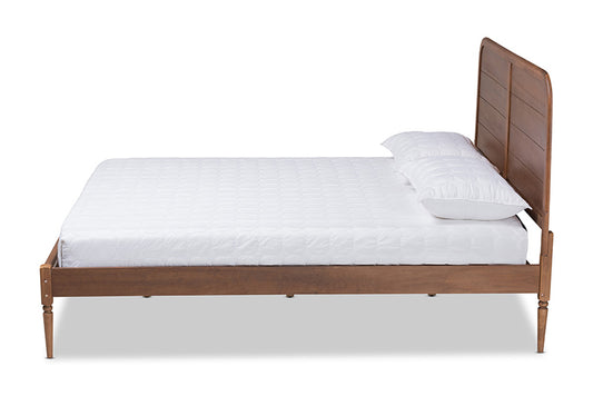 Baxton Studio - Kassidy Queen Size Bed - MG0063-Walnut-Queen view 2