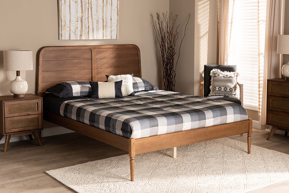 Baxton Studio - Kassidy Queen Size Bed - MG0063-Walnut-Queen view 8