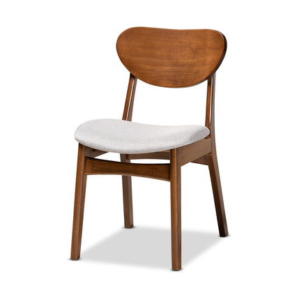 Baxton Studio - Katya Dining Set in Grey/Walnut Brown - RH378C-Grey/Walnut-5PC Dining Set view 2