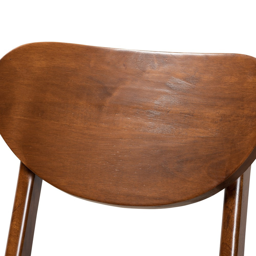 Baxton Studio - Katya Set of 2 Bar Stools in Grey/Walnut Brown - RH378BP-Grey/Walnut Bent Seat-BS-2PK view 4