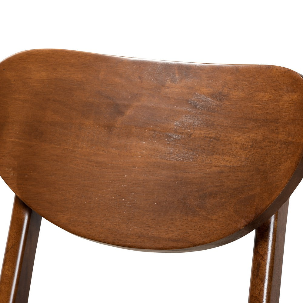 Baxton Studio - Katya Set of 2 Bar Stools in Walnut Brown - RH378BP-Walnut Bent Seat-BS-2PK view 4