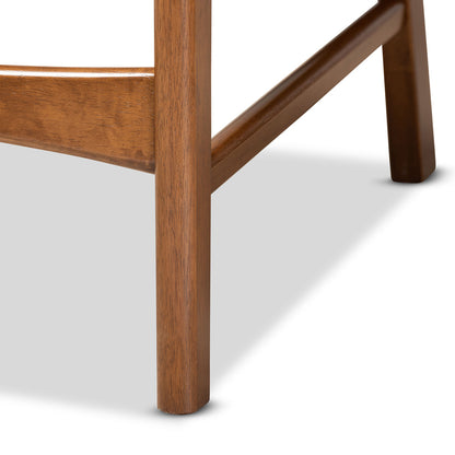 Baxton Studio - Katya Set of 2 Counter Stools in Grey/Walnut Brown - RH378P-Grey/Walnut Bent Seat-PC-2PK view 5