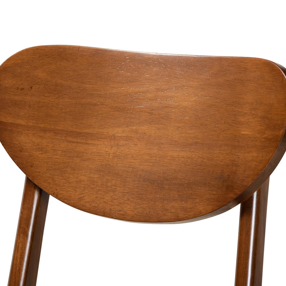 Baxton Studio - Katya Set of 2 Counter Stools in Sand/Walnut Brown - RH378P-Sand/Walnut Bent Seat-PC-2PK view 4