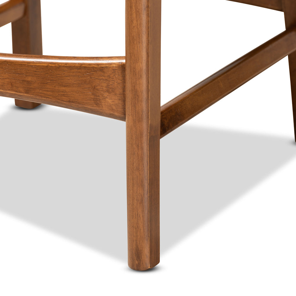 Baxton Studio - Katya Set of 2 Counter Stools in Walnut Brown - RH378P-Walnut Bent Seat-PC-2PK view 5