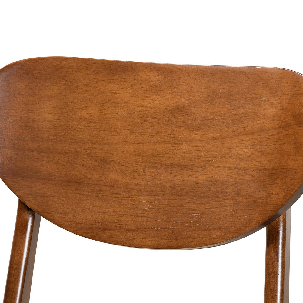 Baxton Studio - Katya Set of 2 Dining Chairs in Grey/Walnut Brown - RH378C-Grey/Walnut Bent Seat-DC-2PK view 4