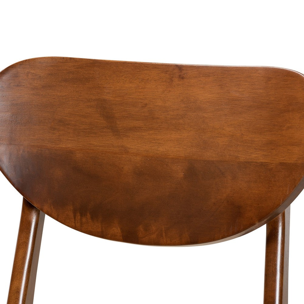 Baxton Studio - Katya Set of 2 Dining Chairs in Sand/Walnut Brown - RH378C-Sand/Walnut Bent Seat-DC-2PK view 4