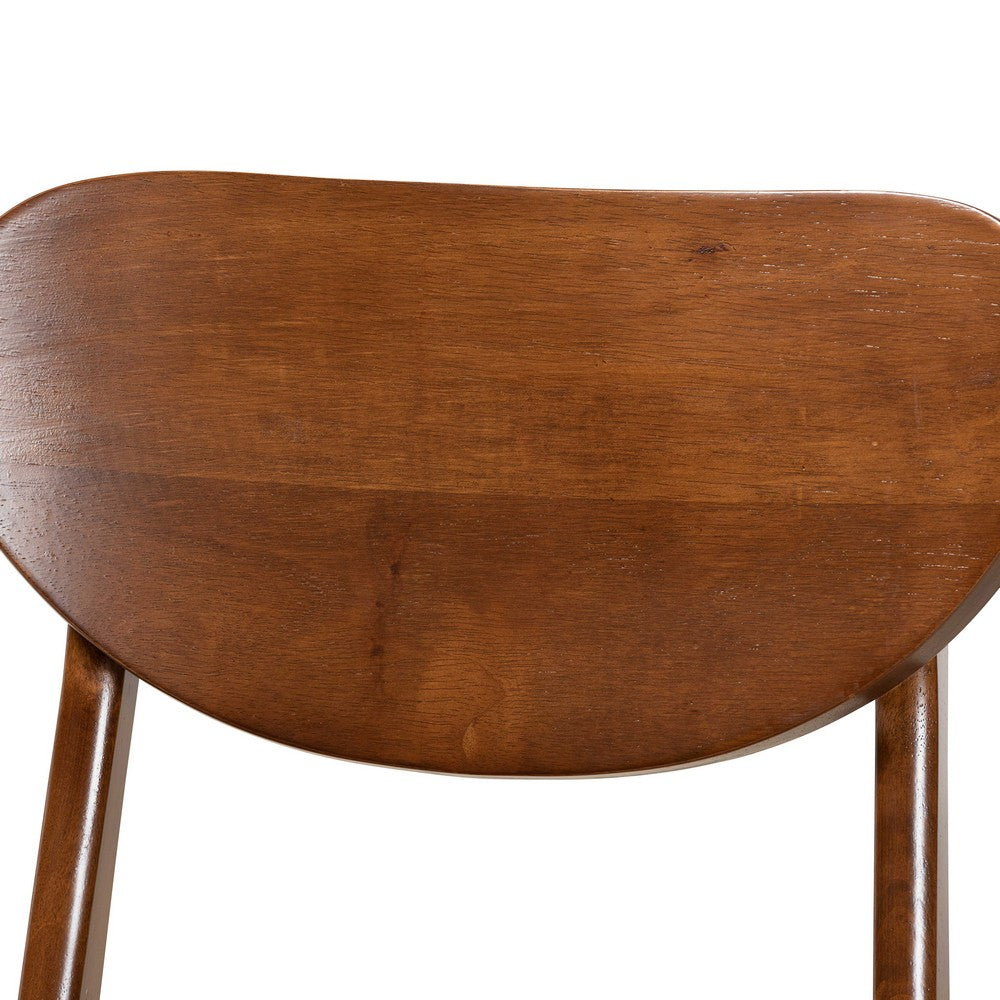 Baxton Studio - Katya Set of 2 Dining Chairs in Walnut Brown  - RH378C-Walnut Bent Seat-DC-2PK view 4