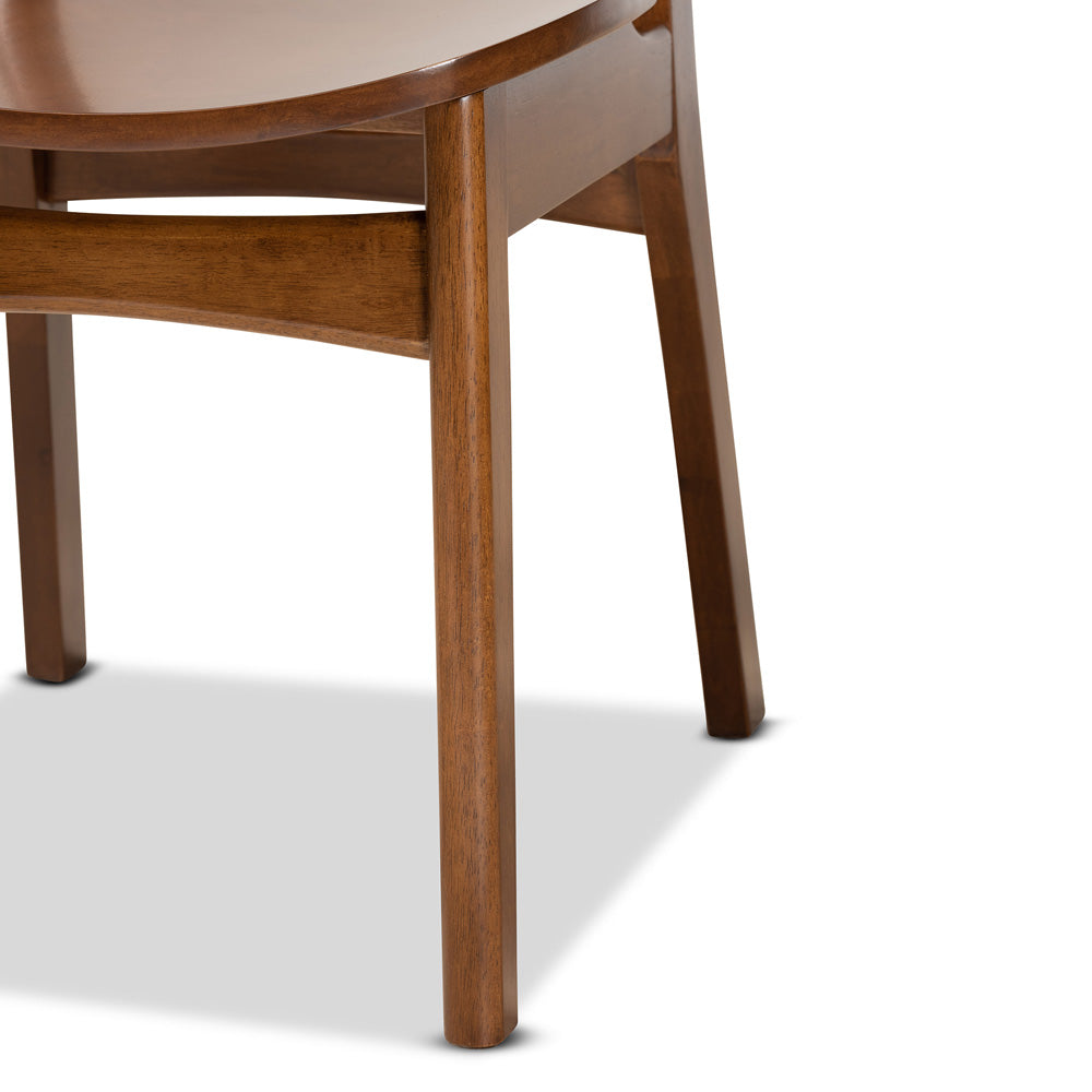 Baxton Studio - Katya Set of 2 Dining Chairs in Walnut Brown  - RH378C-Walnut Bent Seat-DC-2PK view 5