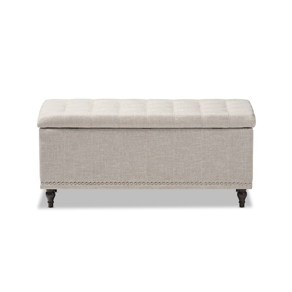 Baxton Studio - Kaylee Storage Bench in Beige - BBT3137-OTTO-Beige-H1217-3 view 3