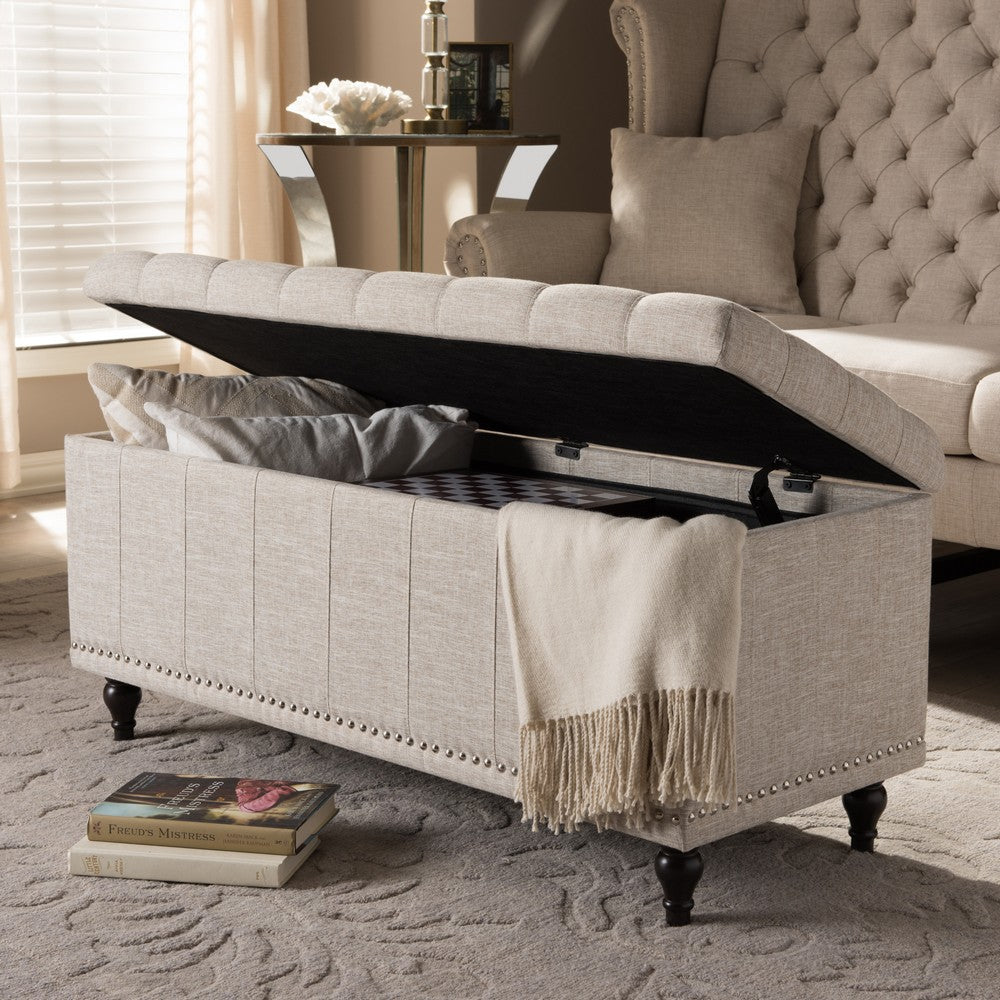 Baxton Studio - Kaylee Storage Bench in Beige - BBT3137-OTTO-Beige-H1217-3 view 7