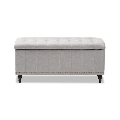 Baxton Studio - Kaylee Storage Bench in Grayish Beige - BBT3137-OTTO-Greyish Beige-H1217-14 view 1