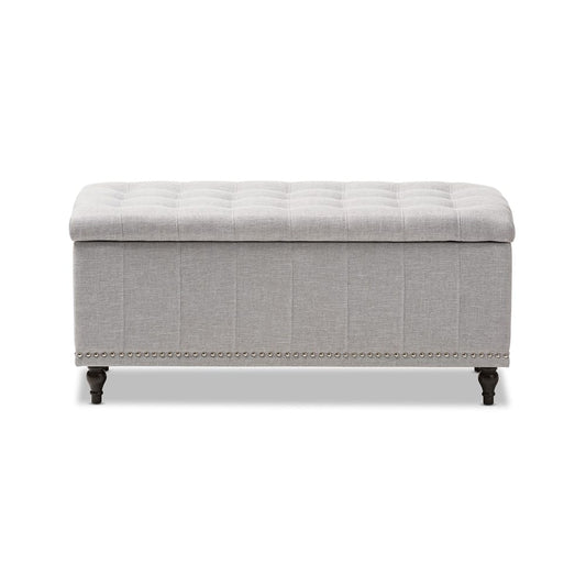 Baxton Studio - Kaylee Storage Bench in Grayish Beige - BBT3137-OTTO-Greyish Beige-H1217-14 view 1