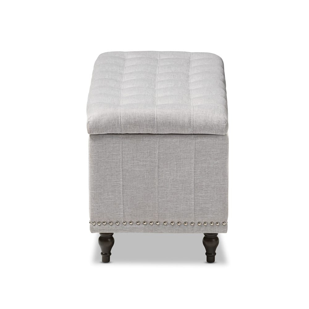Baxton Studio - Kaylee Storage Bench in Grayish Beige - BBT3137-OTTO-Greyish Beige-H1217-14 view 2