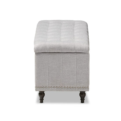 Baxton Studio - Kaylee Storage Bench in Grayish Beige - BBT3137-OTTO-Greyish Beige-H1217-14 view 2