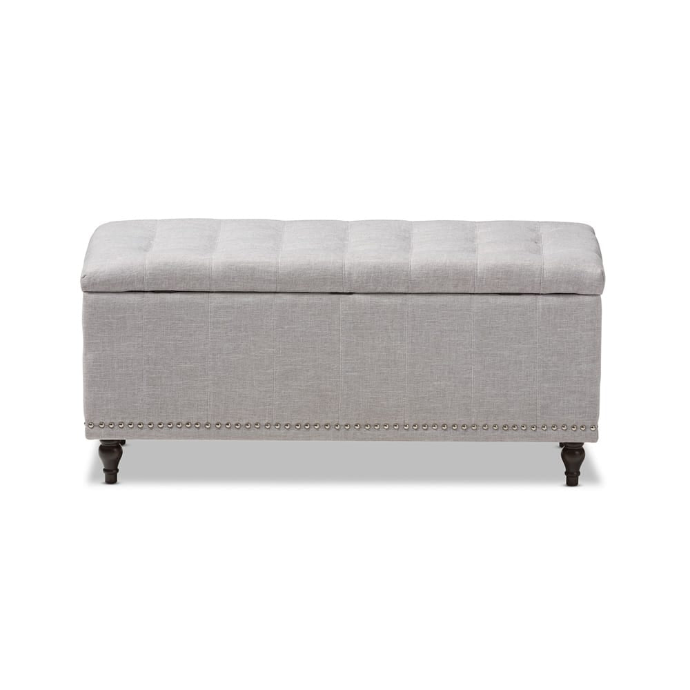 Baxton Studio - Kaylee Storage Bench in Grayish Beige - BBT3137-OTTO-Greyish Beige-H1217-14 view 3