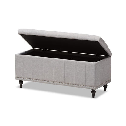 Baxton Studio - Kaylee Storage Bench in Grayish Beige - BBT3137-OTTO-Greyish Beige-H1217-14 view 4
