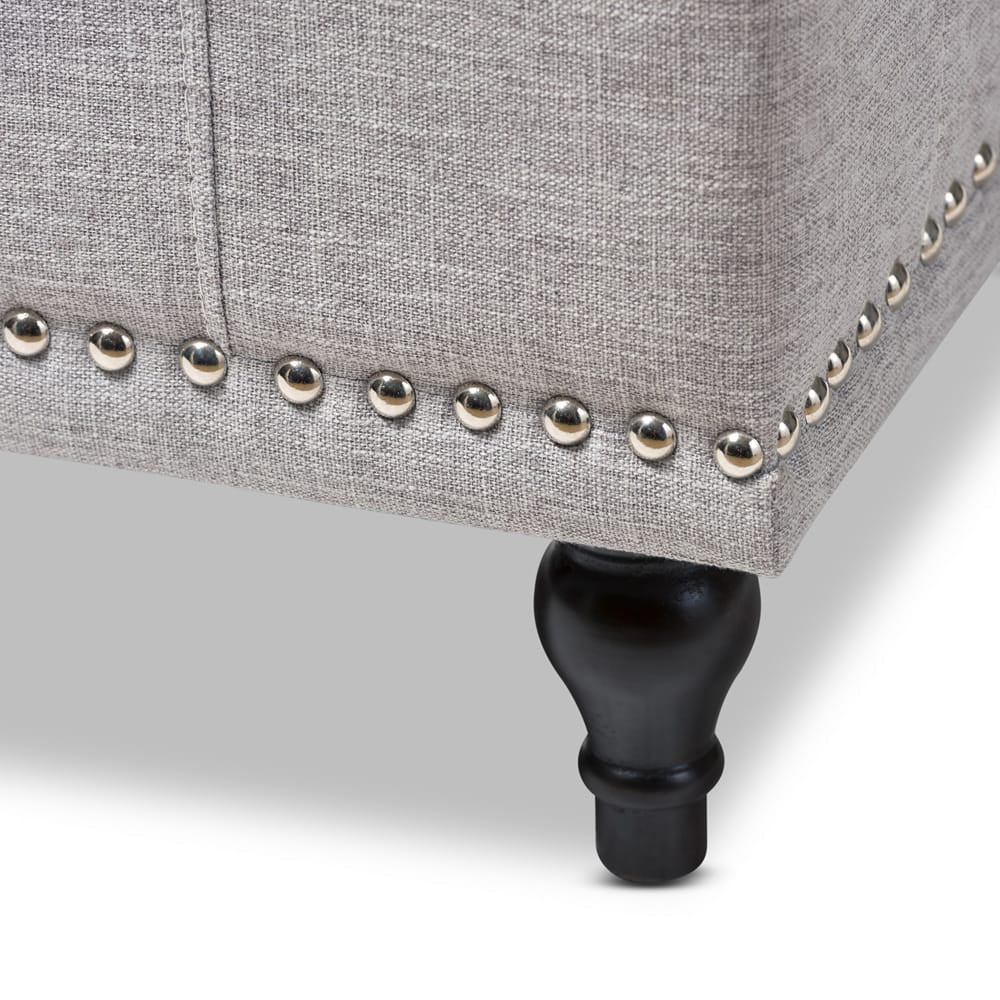 Baxton Studio - Kaylee Storage Bench in Grayish Beige - BBT3137-OTTO-Greyish Beige-H1217-14 view 5