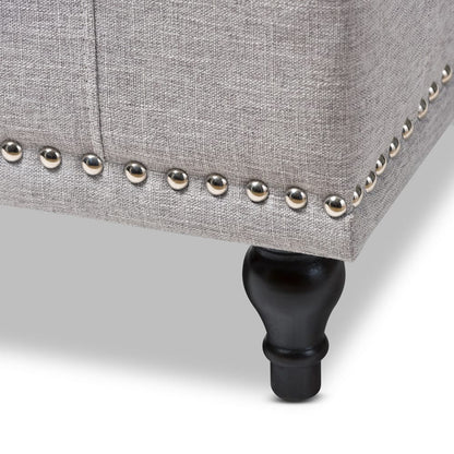 Baxton Studio - Kaylee Storage Bench in Grayish Beige - BBT3137-OTTO-Greyish Beige-H1217-14 view 5