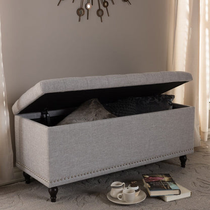 Baxton Studio - Kaylee Storage Bench in Grayish Beige - BBT3137-OTTO-Greyish Beige-H1217-14 view 7