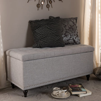 Baxton Studio - Kaylee Storage Bench in Grayish Beige - BBT3137-OTTO-Greyish Beige-H1217-14 view 9