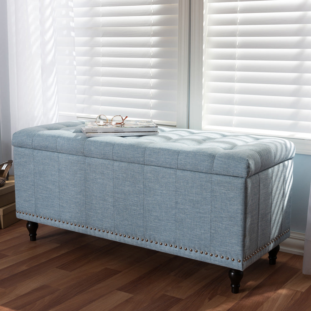 Baxton Studio - Kaylee Storage Bench in Light Blue - BBT3137-OTTO-Light Blue-H1217-21 view 6