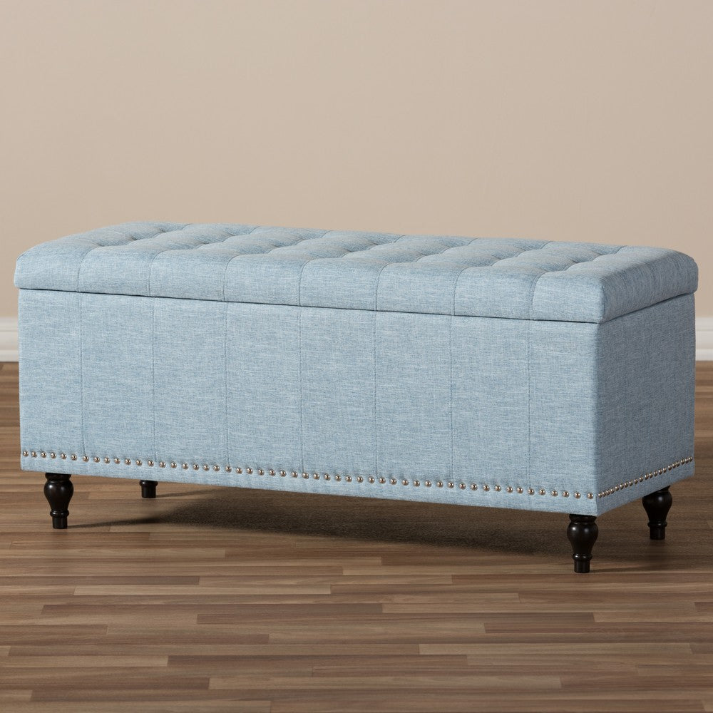Baxton Studio - Kaylee Storage Bench in Light Blue - BBT3137-OTTO-Light Blue-H1217-21 view 8