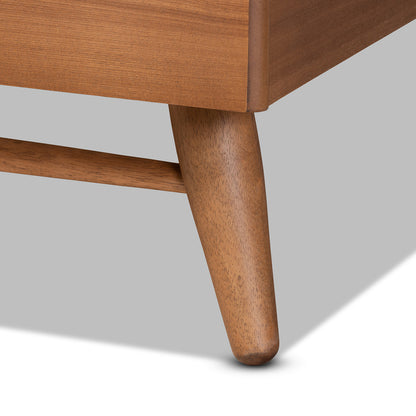 Baxton Studio - Keagan Full Size Bed in Walnut Brown - MG-2200-1-Ash Walnut-Full view 5