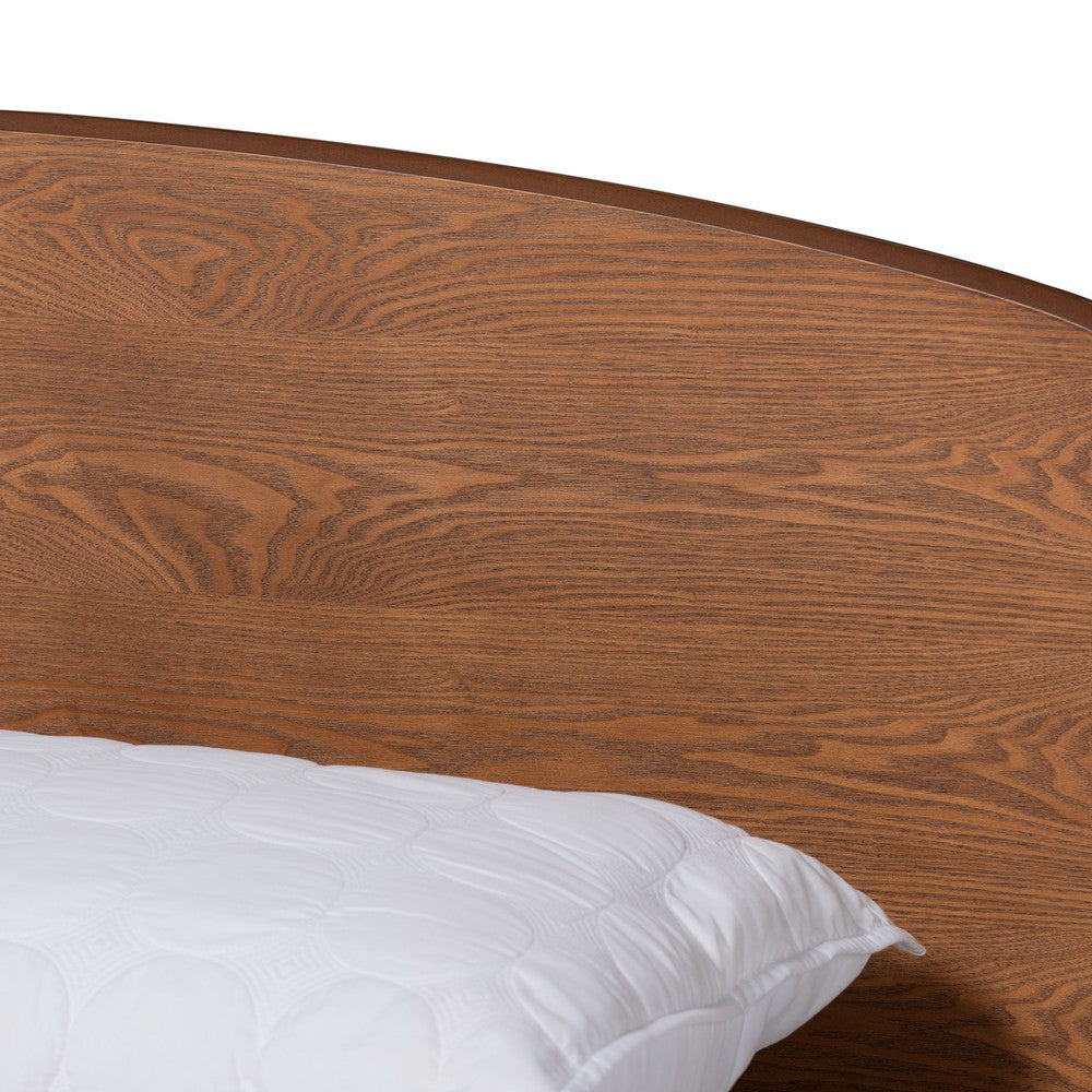 Baxton Studio - Keagan Queen Size Bed in Walnut Brown - MG-2200-1-Ash Walnut-Queen view 4