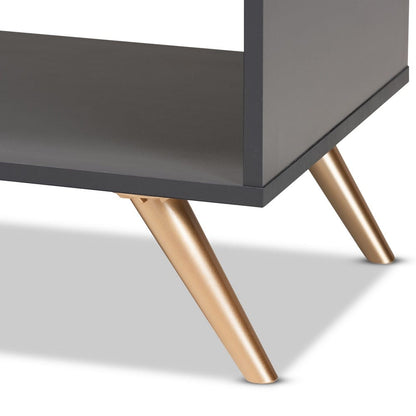 Baxton Studio - Kelson Coffee Table in Dark Grey/Gold - LV19CFT1914-Dark Grey-CT view 7