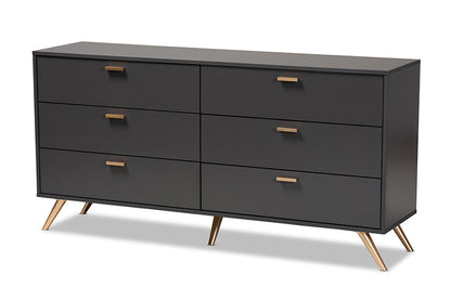 Baxton Studio - Kelson Dresser - LV19COD19231-Dark Grey-6DW-Dresser view 1